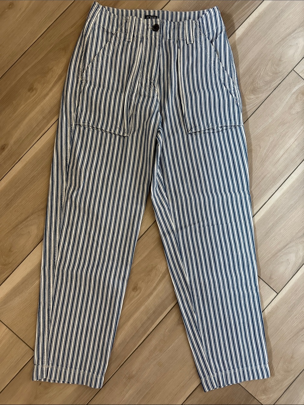 J. Crew Striped Blue and White Pants
